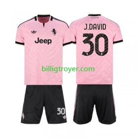 Billige Fotballdrakter Juventus Jonathan David 30 Barn Bortedraktsett 2026/27 Kortermet